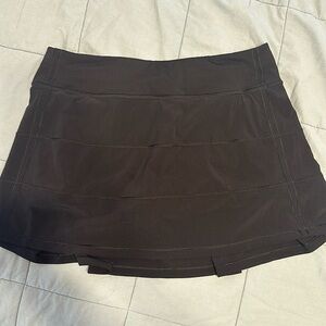 Lululemon Pace Rival Black Tennis Skirt Long